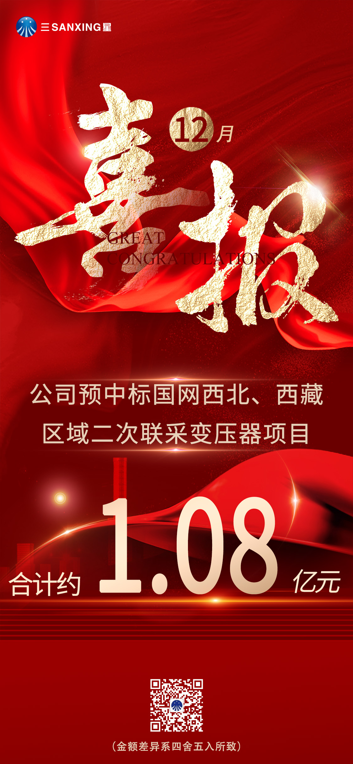 喜报丨公司预中标国网西北西藏配电项目1.08亿元_1766044150423 喜报丨公司预中标国网西北西藏配电项目1.08亿元_1766044150423